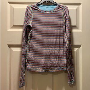 ✨Ivivva Reversible Multi Stripe long sleeve tee